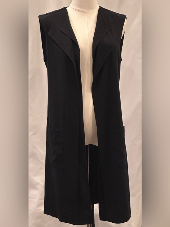 BCBGMaxAzria Other - BCBGMaxAzria Black Sleeveless Longline Vest